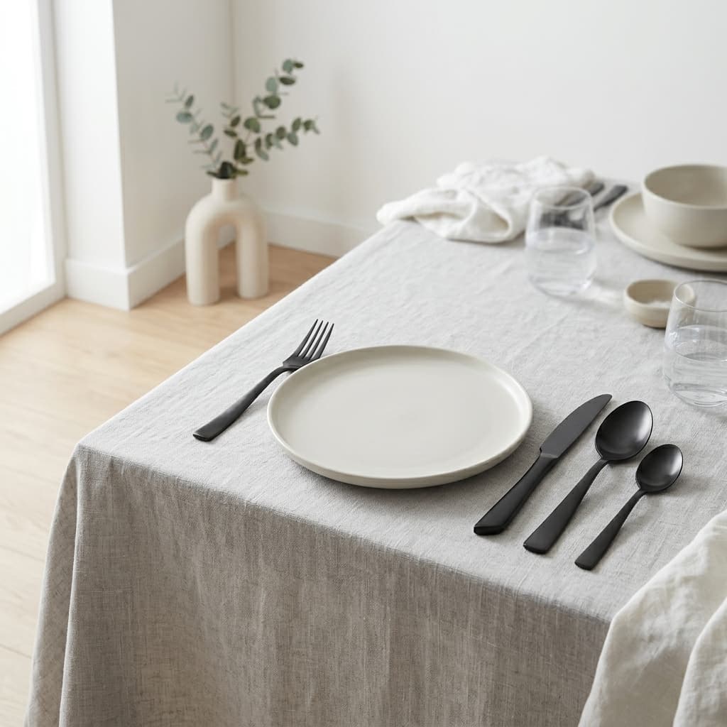 Talo Matte Black Cutlery Set - mood