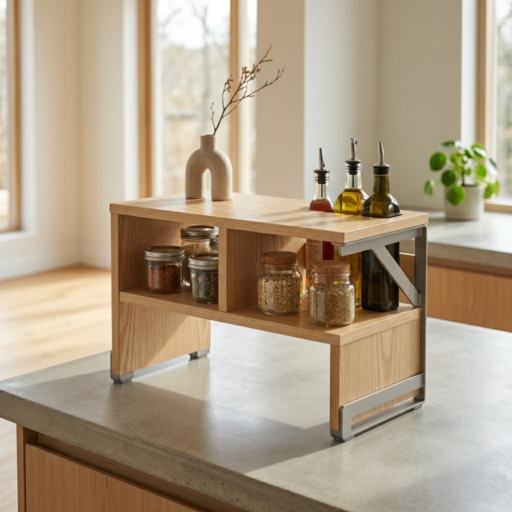 Talo Ash Wood Pantry Shelf - mood
